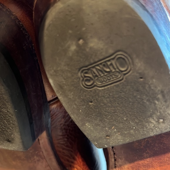 Vintage Authentic Genuine Leather Leather Sancho Cowgirl Boots Tan Size 36 - Picture 5 of 7